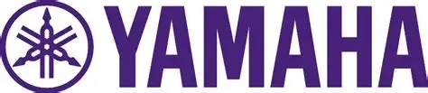 Yamaha logo in purple with a stylized tuning fork symbol