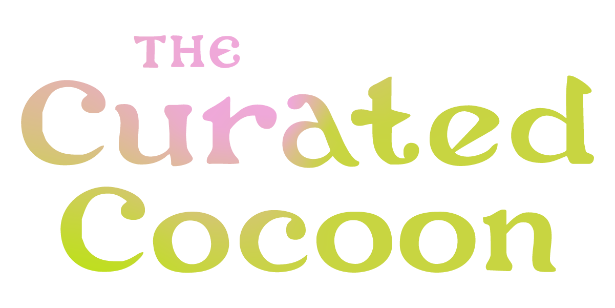 The playful 'Curated Coccon' logo, linked to take you home