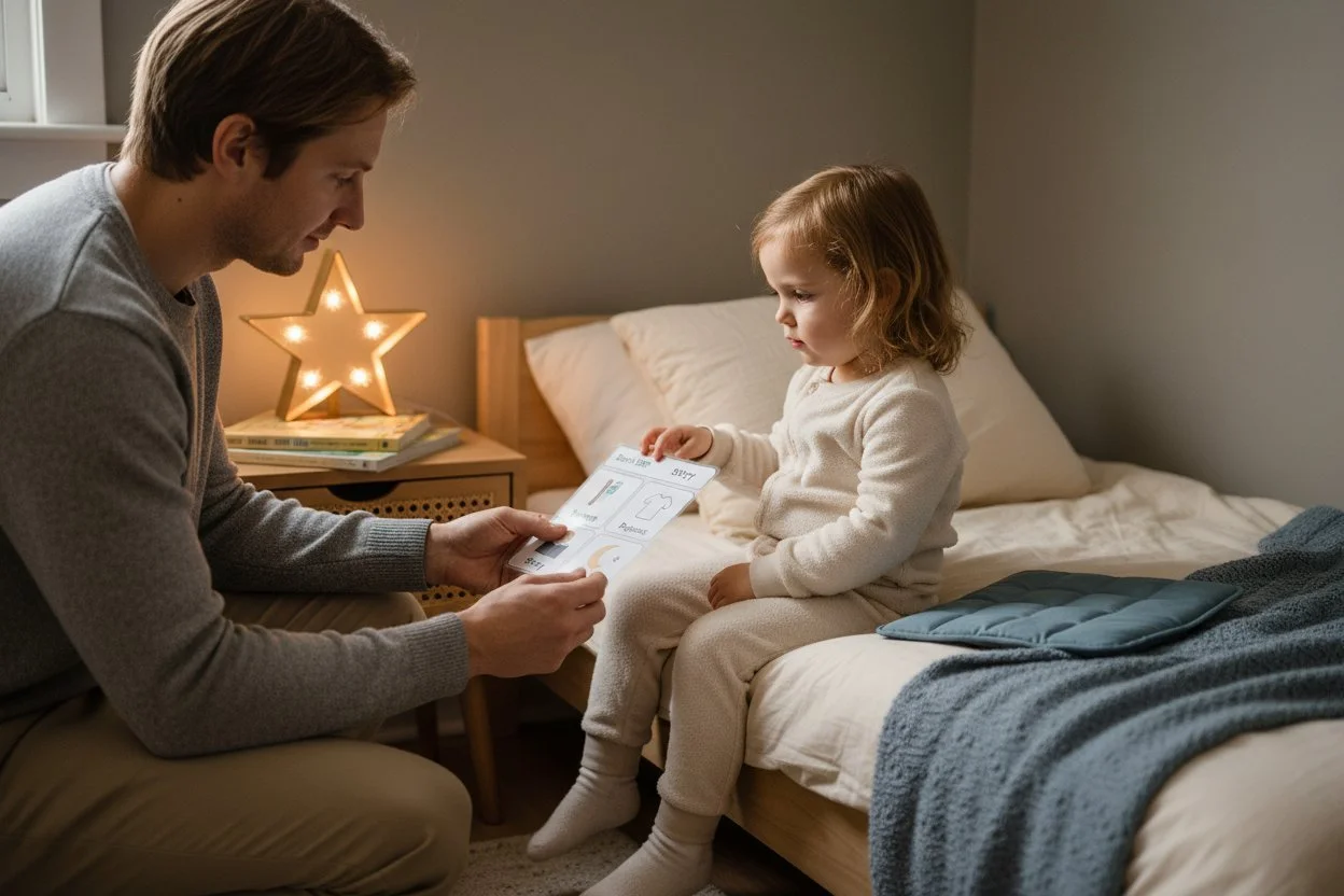 Visual Bedtime Routines for Autism - Free downloadable sleep guide.