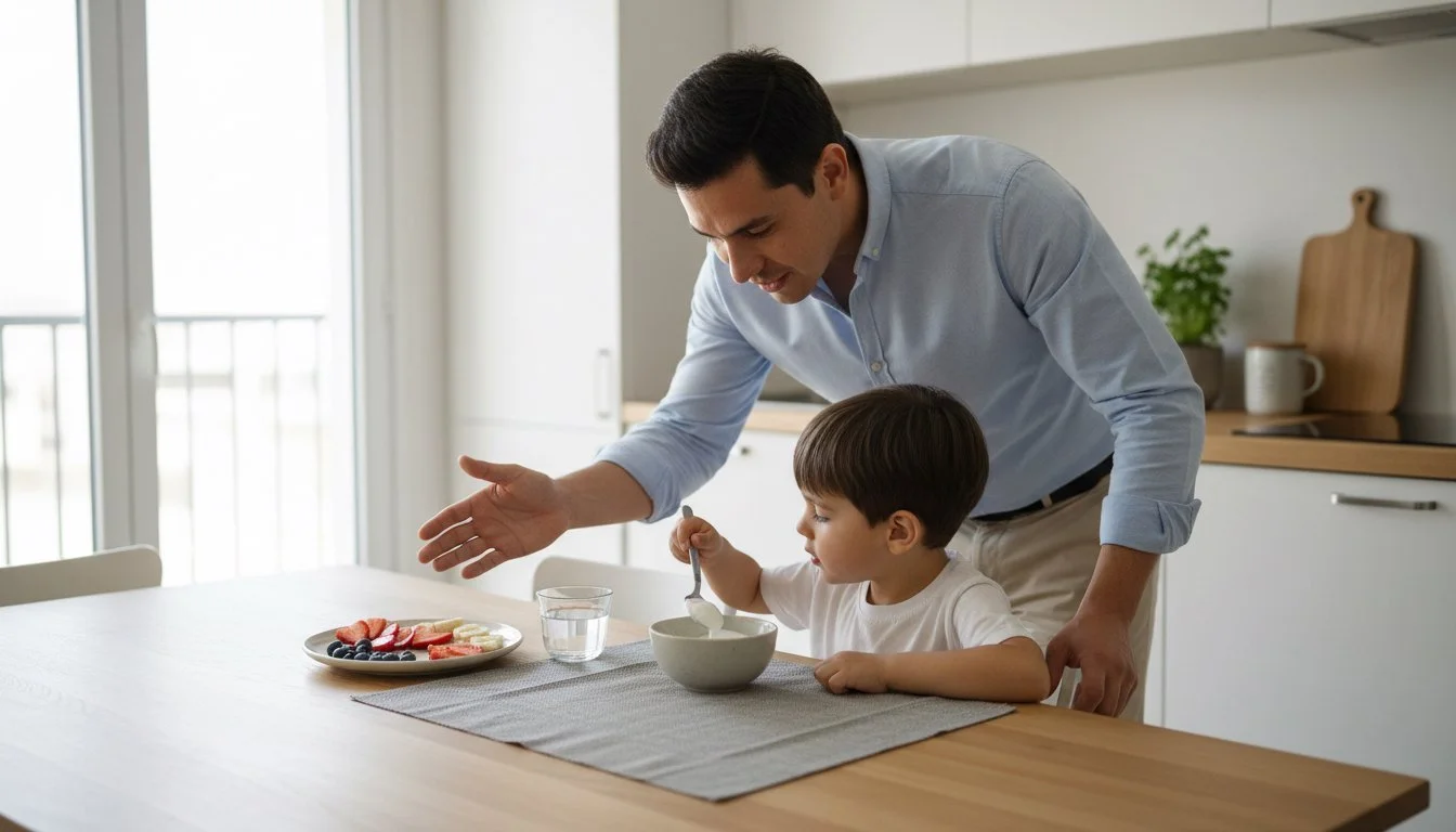 Young neurodivergent boy with sensory sensitivities causing picky eating.