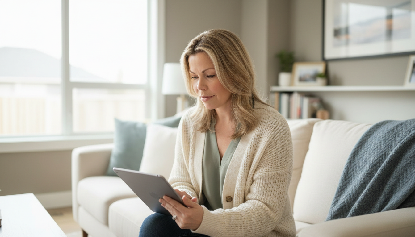 Elisha Iggulden, BCBA and Certified Sleep Specialist working on a family sleep plan in home office.