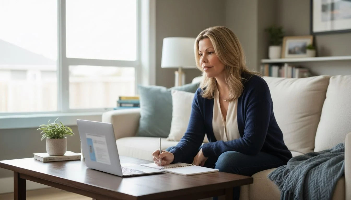 Elisha Iggulden, BCBA and child sleep consultant developing a family sleep plan at home.