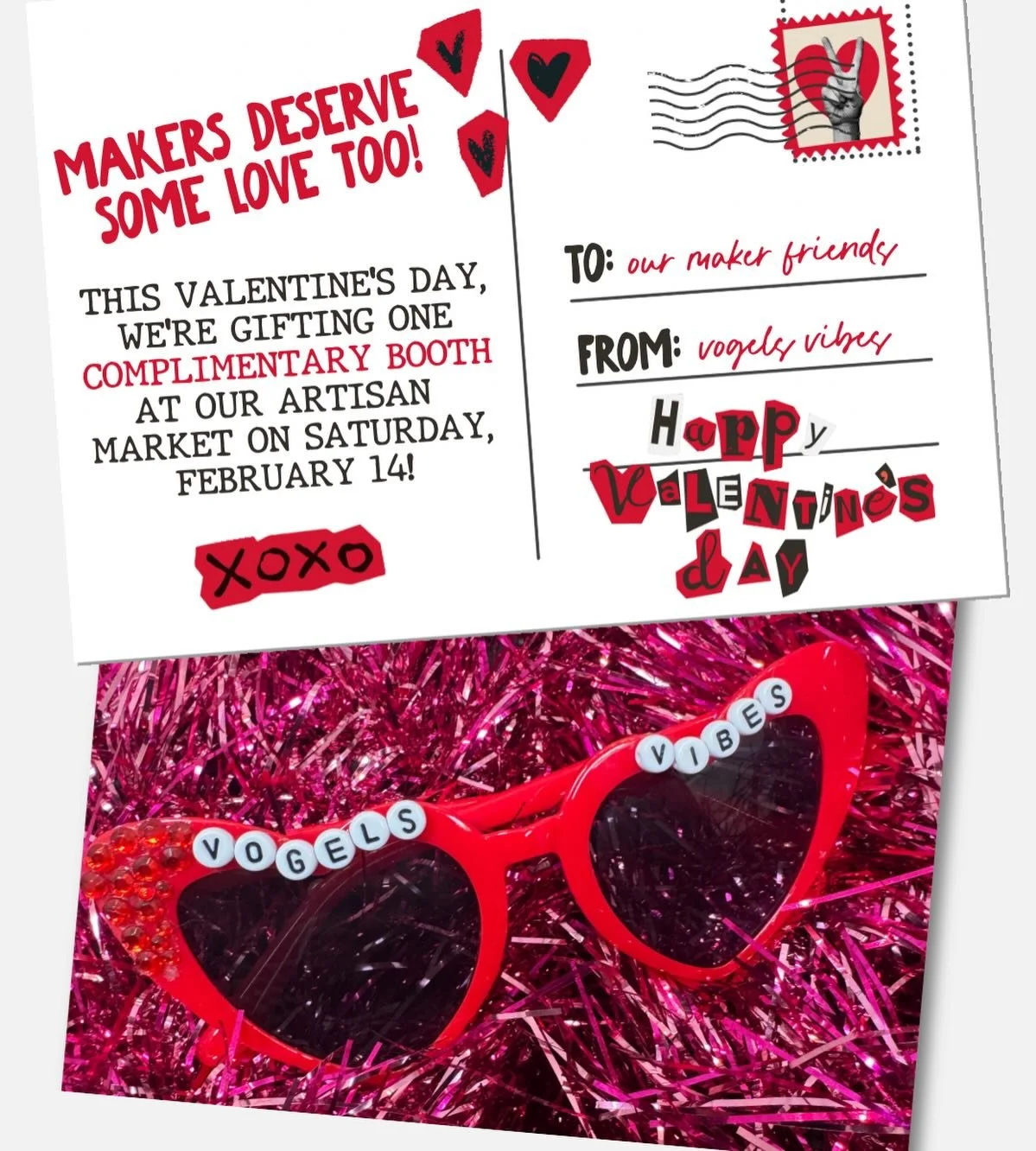 ❤️ Valentines Day GIVEAWAY ❤️

Makers deserve some love too! 💋 
This Valentine&rsquo;s Day, we&rsquo;re gifting one complimentary booth at our artisan market on Saturday, February 14 at @runwayplayavista💕

✨ One lucky maker will receive:
&ndash; a 