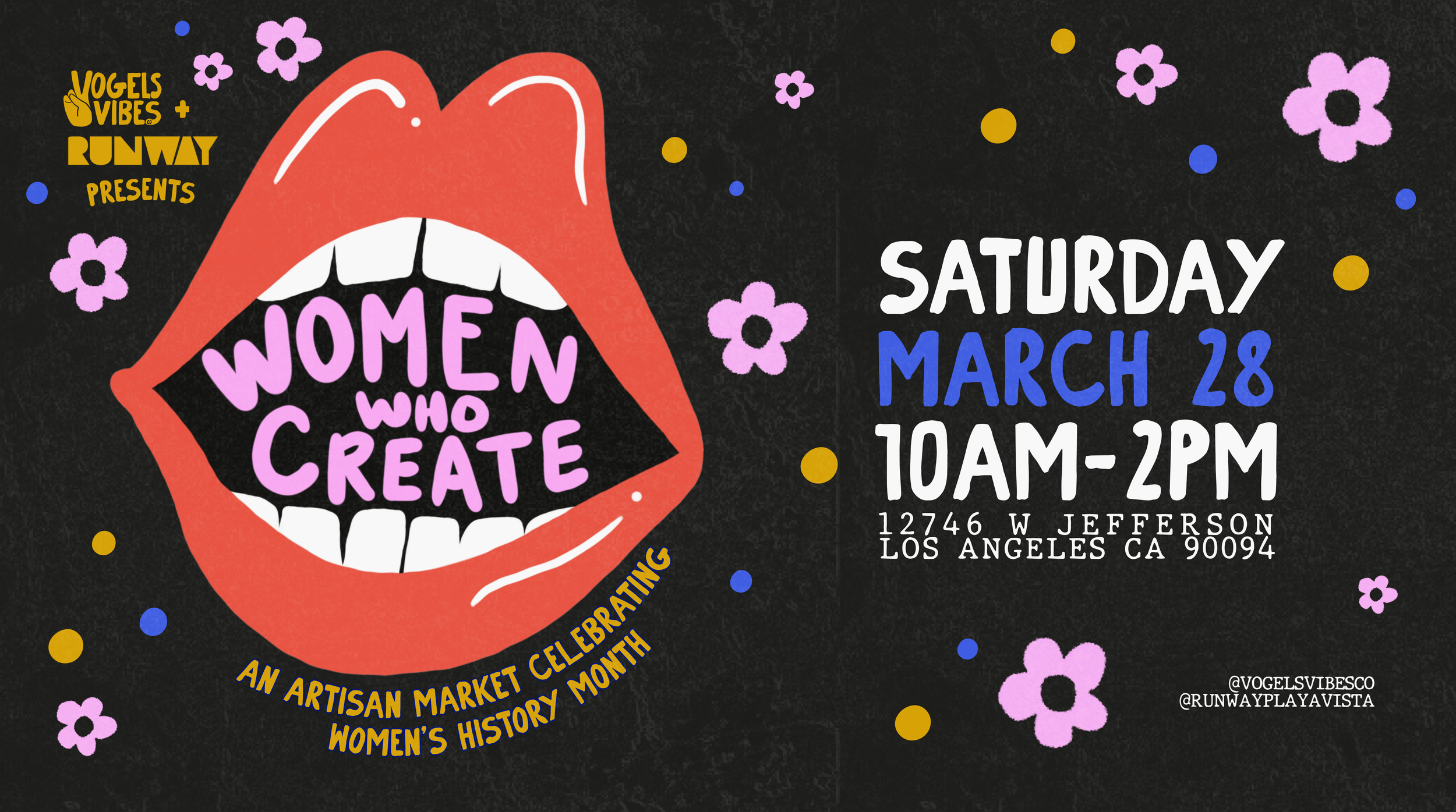 Women who create - An artisan market celebrating women’s history month at runway