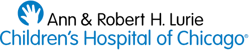 Can We Meet recommends Ann & Robert H. Lurie. Picture of a logo of Ann & Robert H. Lurie Children's Hospital of Chicago with a blue hand graphic.