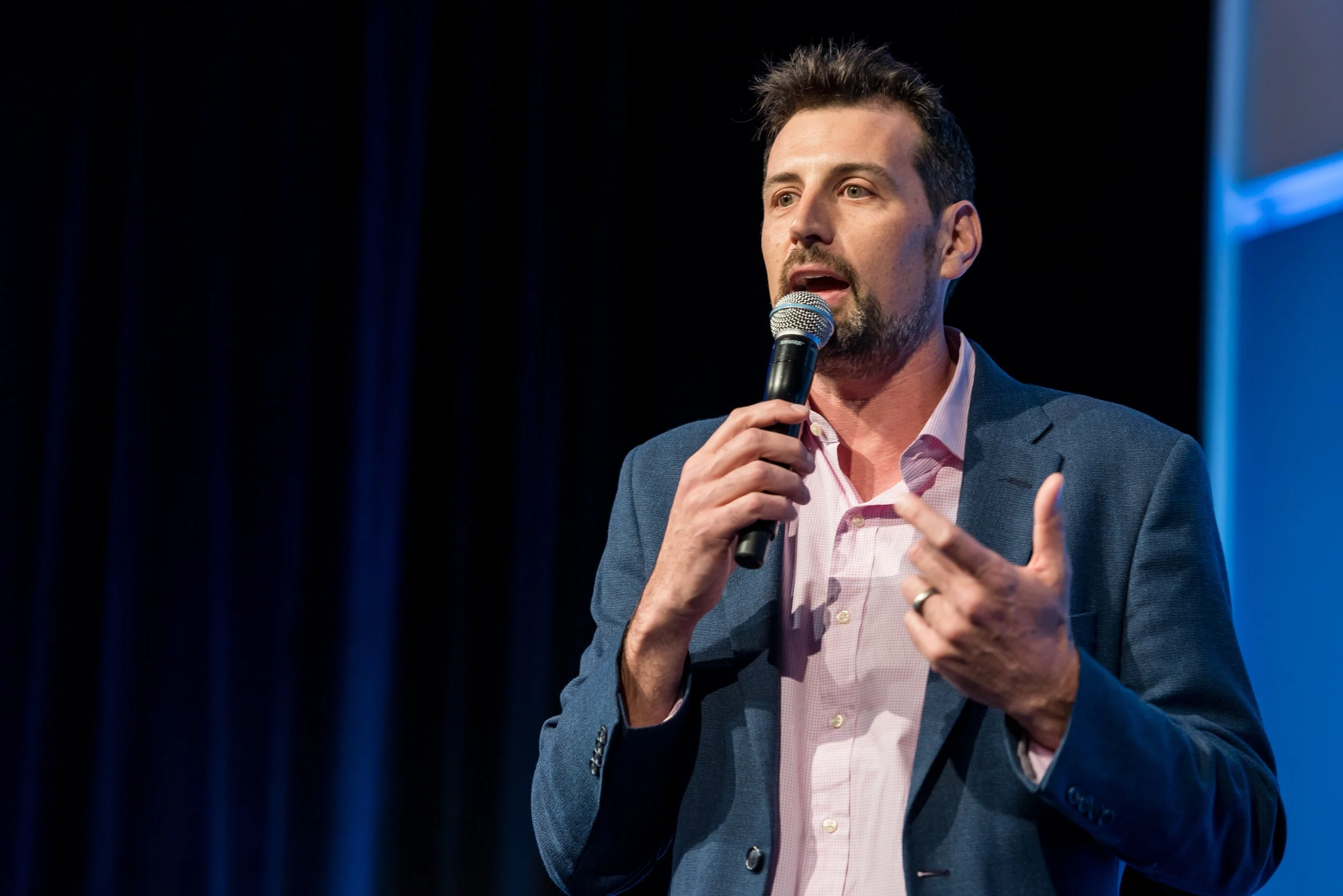 Leadership and event experience keynote presentation by Geoff Rhodes on team dynamics, AI innovation, and creating memorable human connections