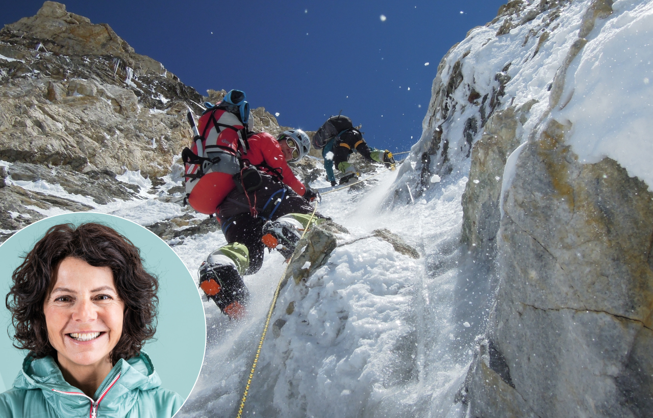 Gerlinde Kaltenbrunner keynote speaking topic on mountaineering, summiting the world's 14 highest peaks, and the pursuit of human potential