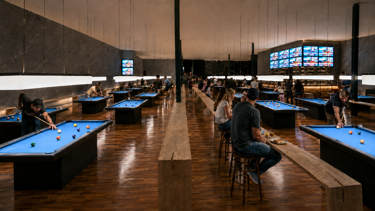 9STING pool room