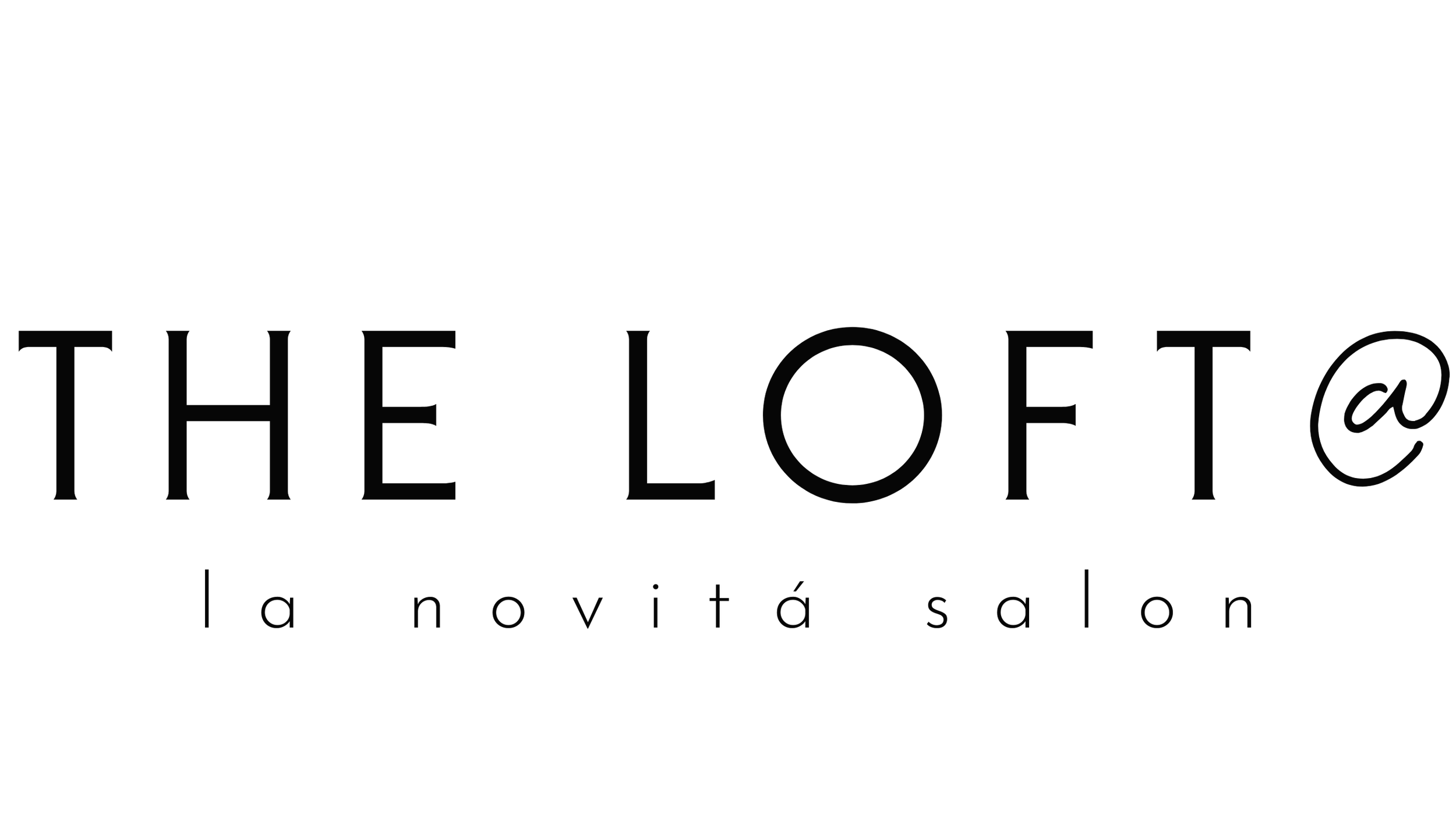 Logo for The Loft, a hair salon, with a stylized leaf above the text and the tagline in Spanish underneath.