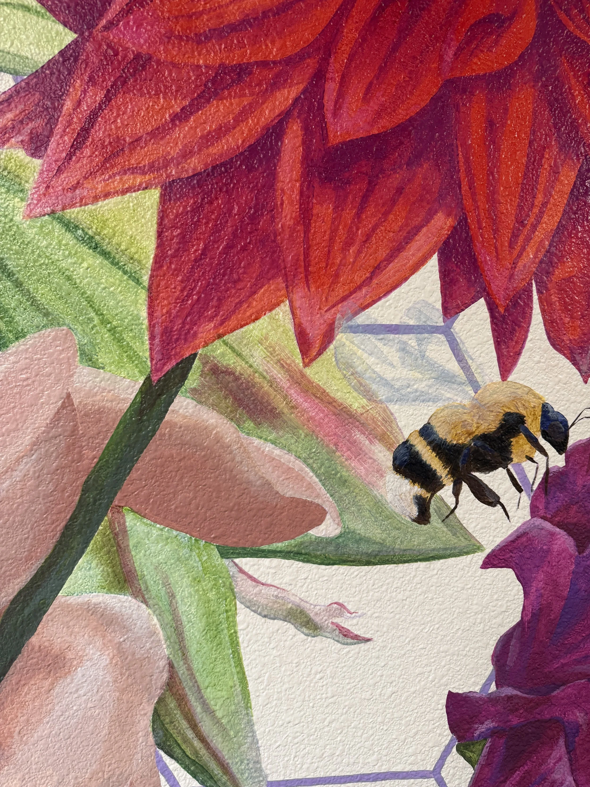 Detail photo of Crossroads Safehouse & Services mural for The HIVE