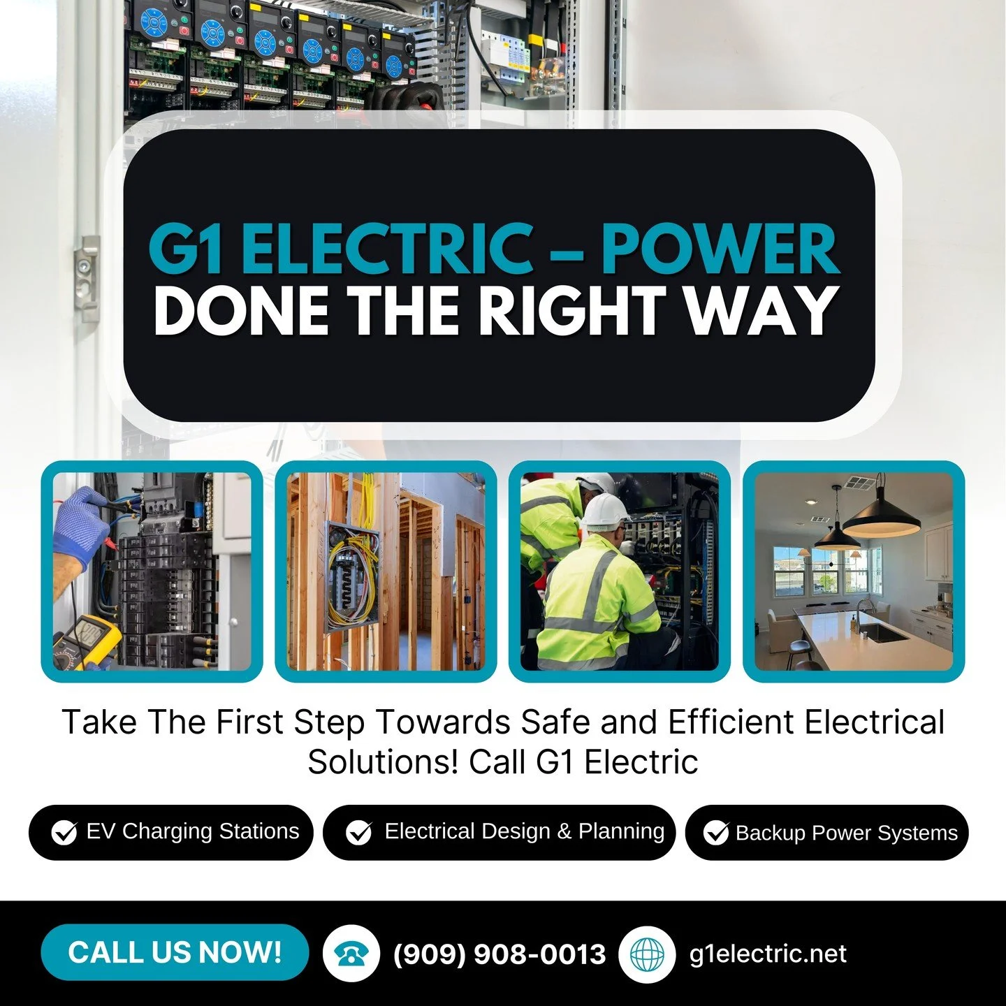 ⚡ Power Done the Right Way with G1 Electric! ⚡

Looking for safe and efficient electrical solutions? From EV charging stations to electrical design &amp; planning, we&rsquo;ve got you covered! 🏡💡

✅ EV Charging Stations ✅ Electrical Design &amp; Pl