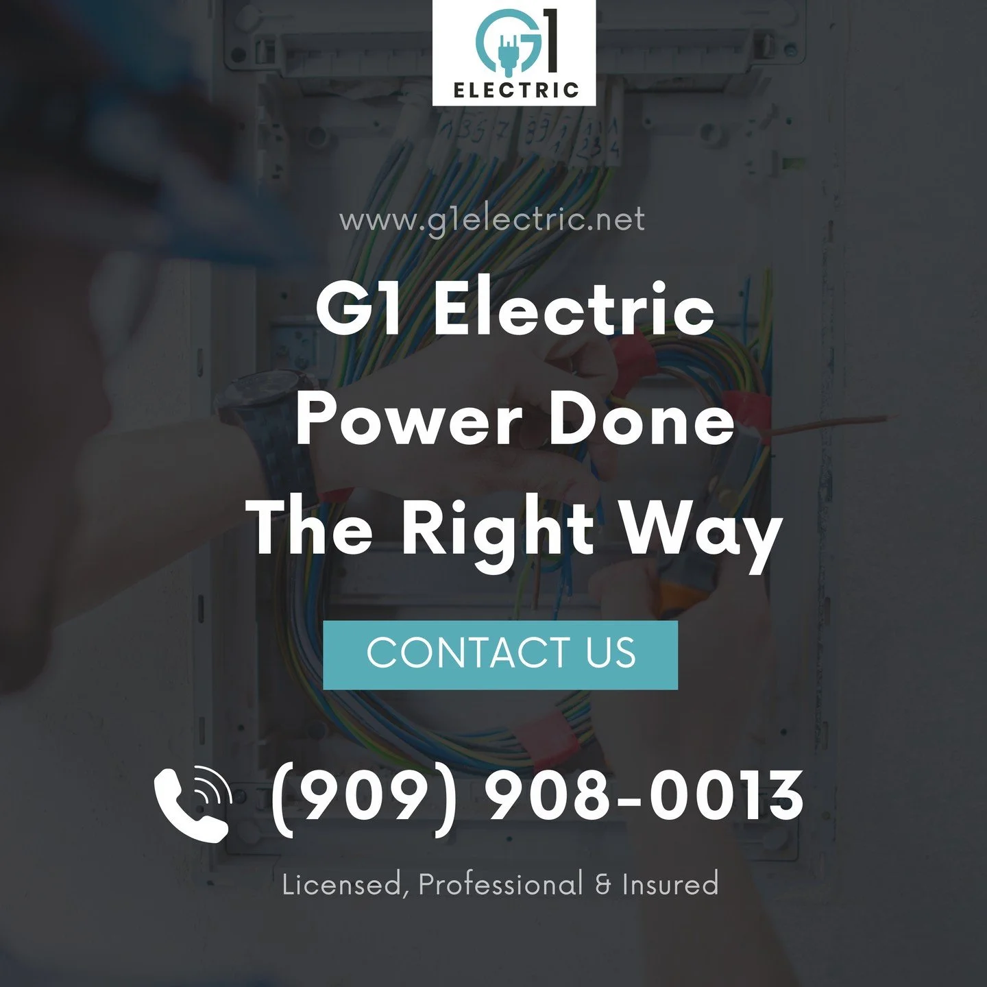 Power done right with G1 Electric! ⚡

Contact us for reliable &amp; professional electrical services.

📞 (909) 908-0013
🌐 www.g1electric.net

#G1Electric #PowerDoneRight #ElectricalServices