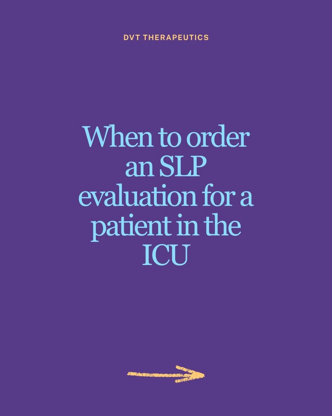 Continuing our discussion on SLPs in the ICU, when would we be needed?? 

Providers -- this post is helpful to know when it's appropriate to order an SLP in the ICU. 

SLPs -- consider this a sign to continue advocating for your specialty and the pat