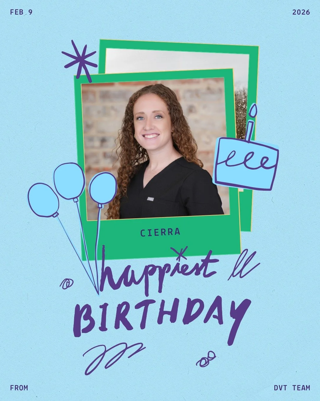 Happy *belated* birthday to one of our valuable SLPs, Cierra!!!