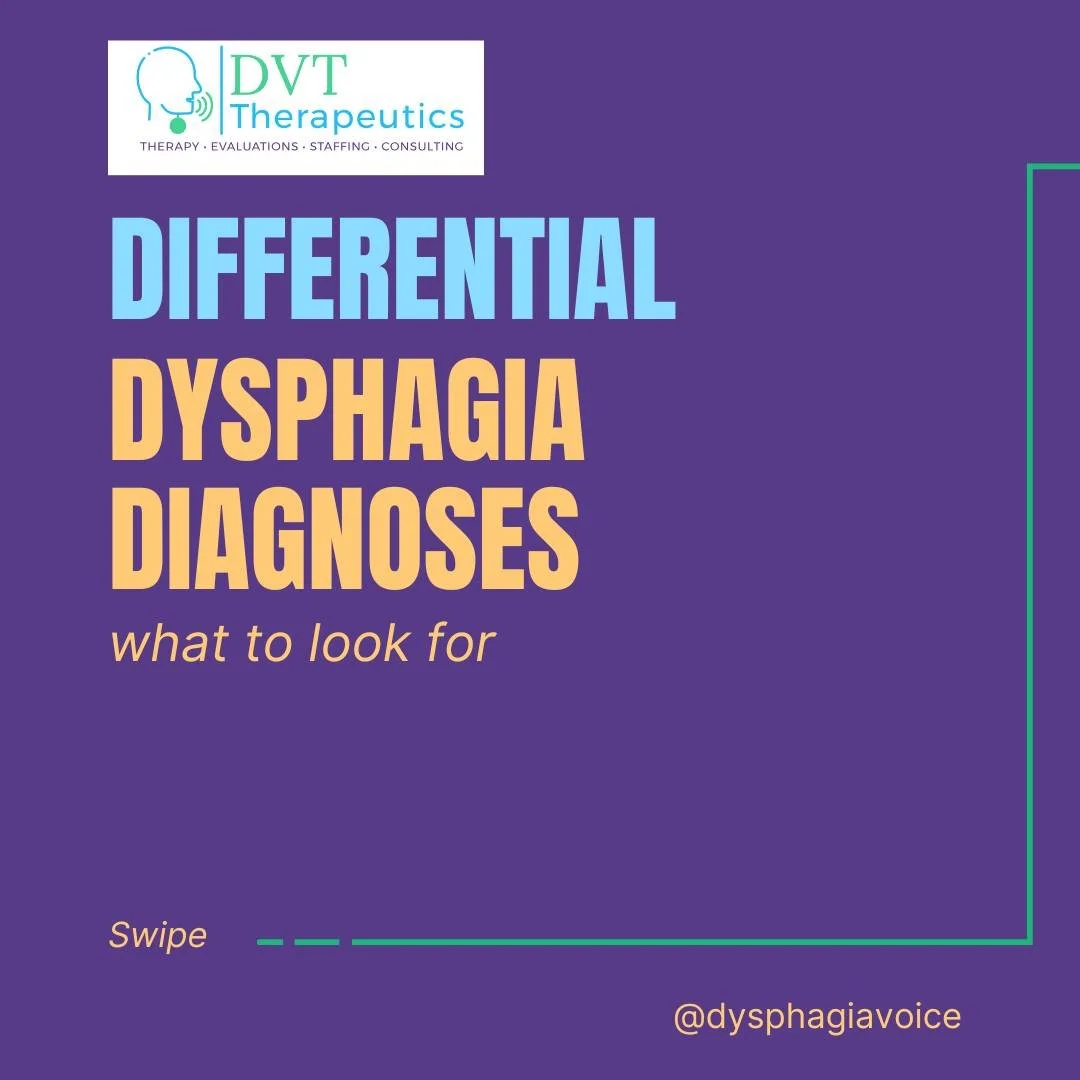 "Dysphagia" can mean many, many different things to an SLP! 

Spreading awareness one day at a time.

#dysphagiaawarenessmonth #dysphagia #swallowingtherapy #swallowingdisorders #qualityoflife #collaboration #medslp #medicalslp #speechpatho