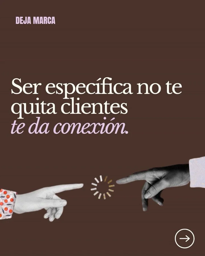 ⭕️ Llevo m&aacute;s de 10 a&ntilde;os viendo a emprendedoras cometer el mismo error: hablarle a todo el mundo por miedo a perder a alguien.

Resultado: no conectan con nadie.

La especificidad no es crear un avatar. Es el trabajo de profundizar &mdas