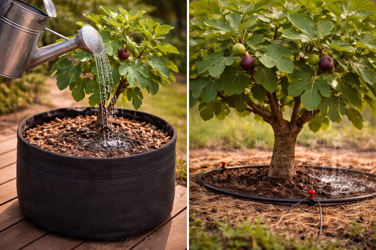 Watering Fig Trees in Containers vs. In-Ground