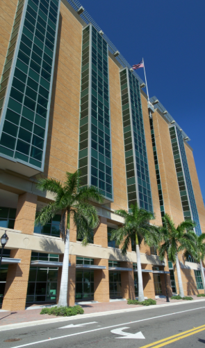 This photo pictures the Manatee County Judicial Center, which is located in downtown Bradenton. Today, they solve the county’s local legal issues and problems.