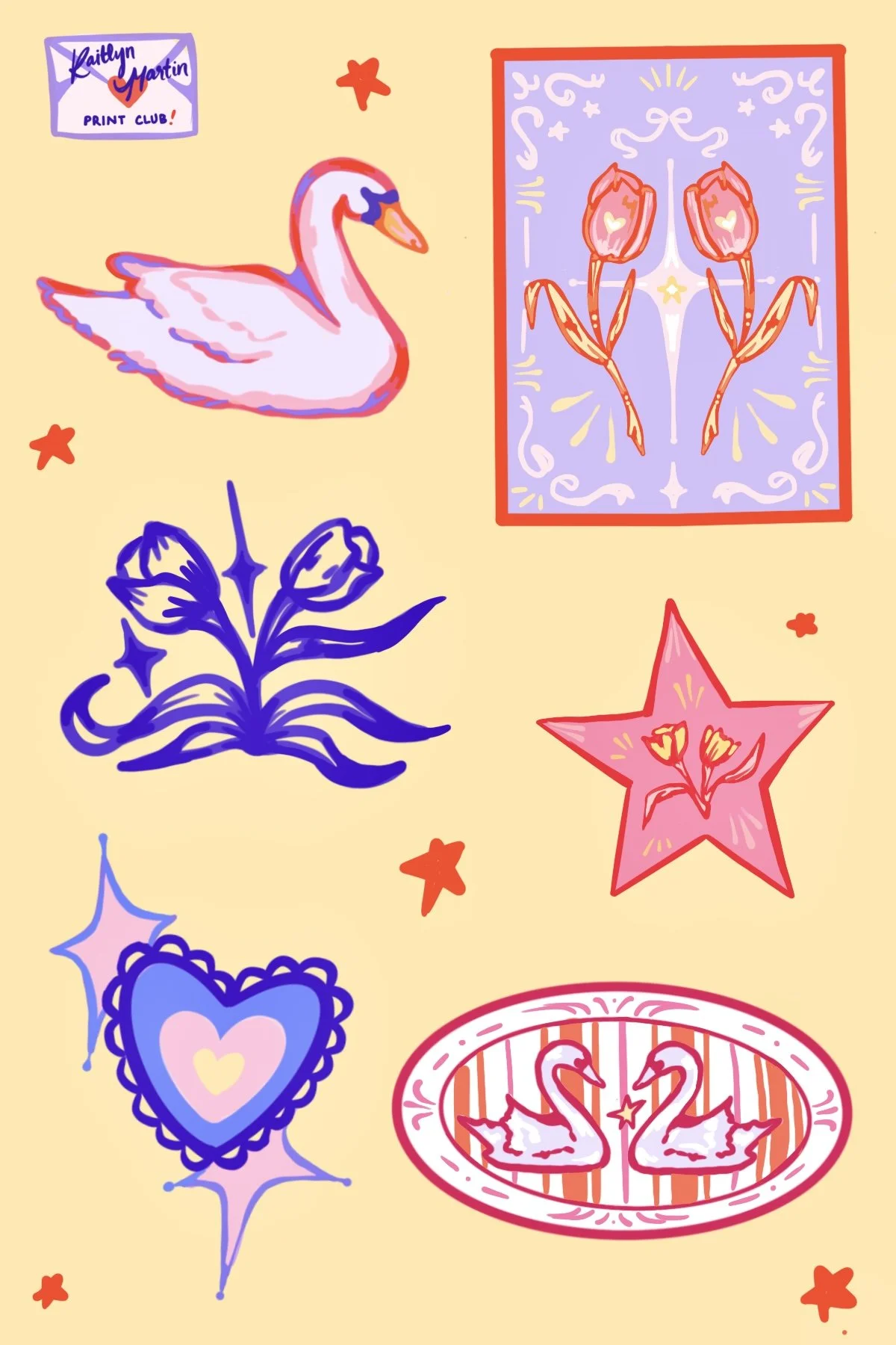 Swan Sticker Sheet