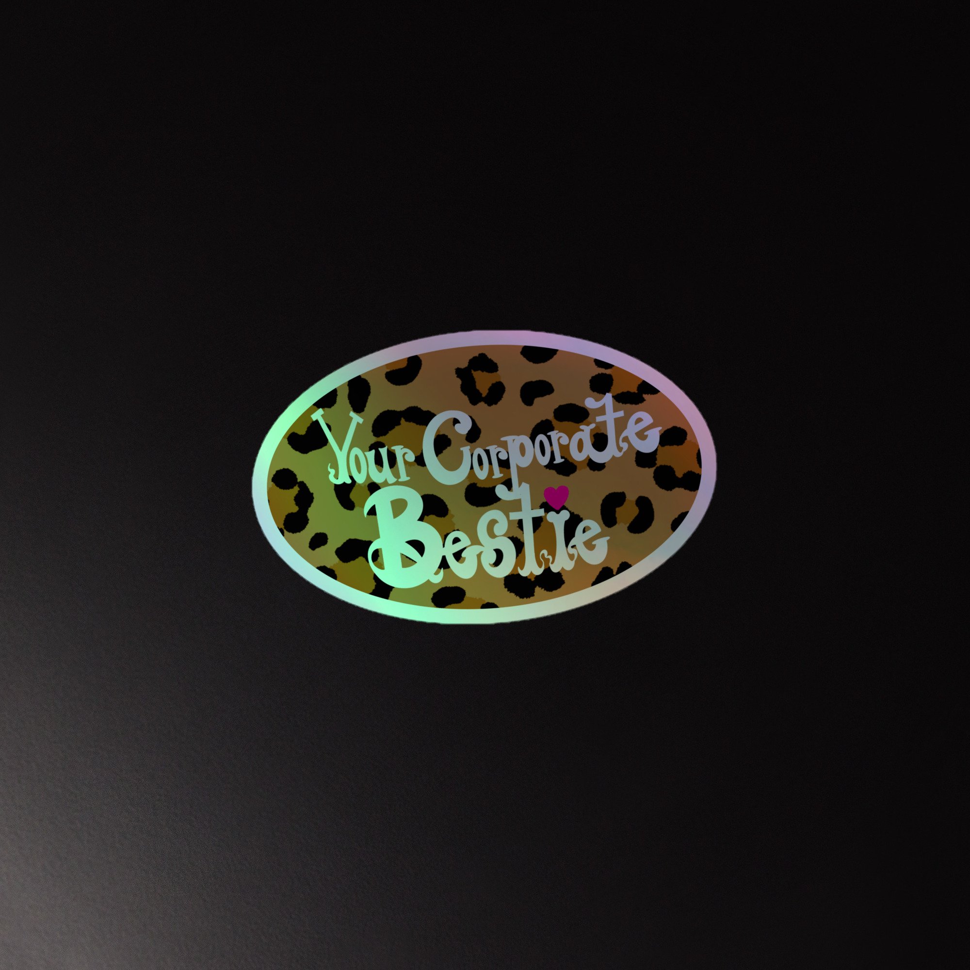 YCB Leopard Logo Holographic Sticker