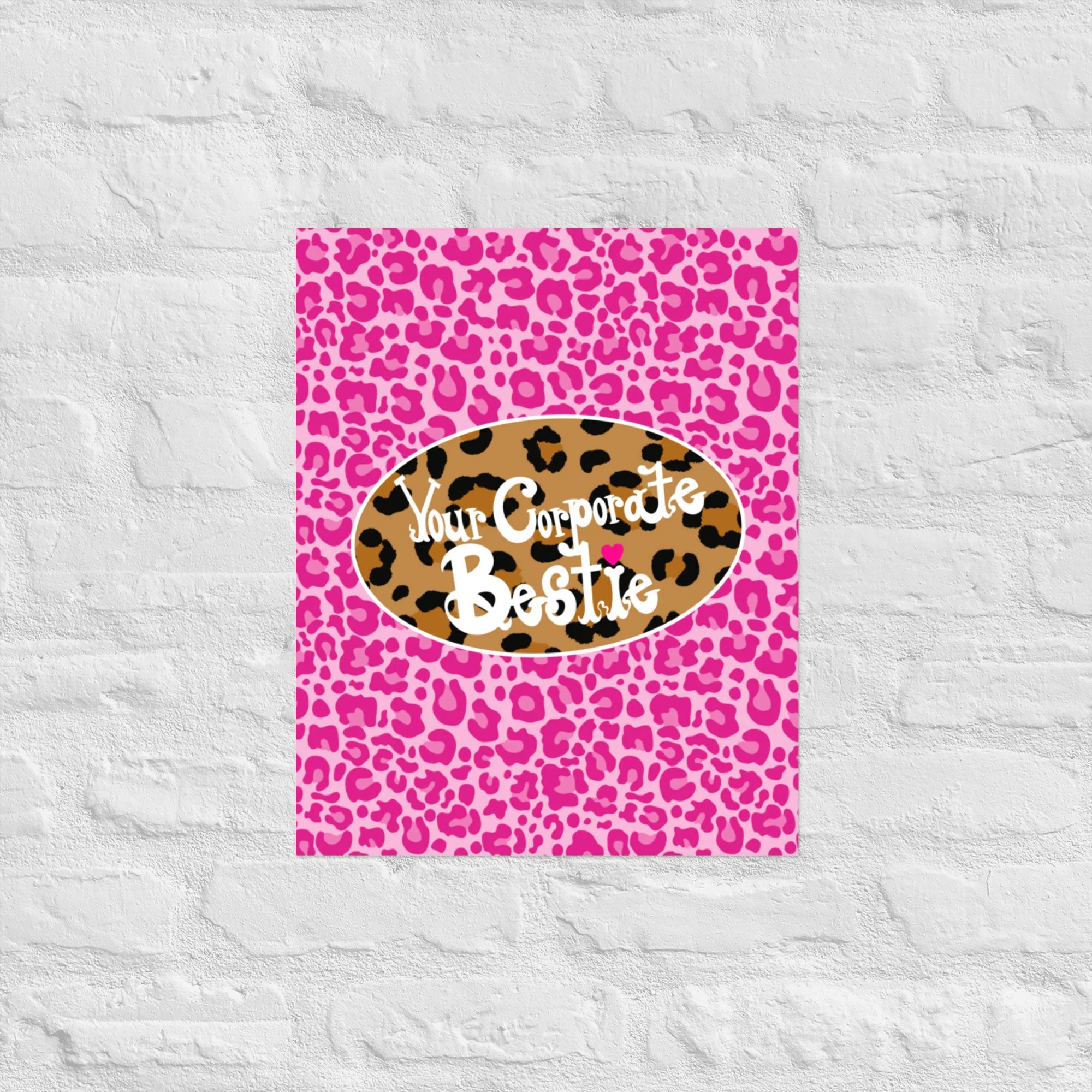 YCB Pink Leopard Poster