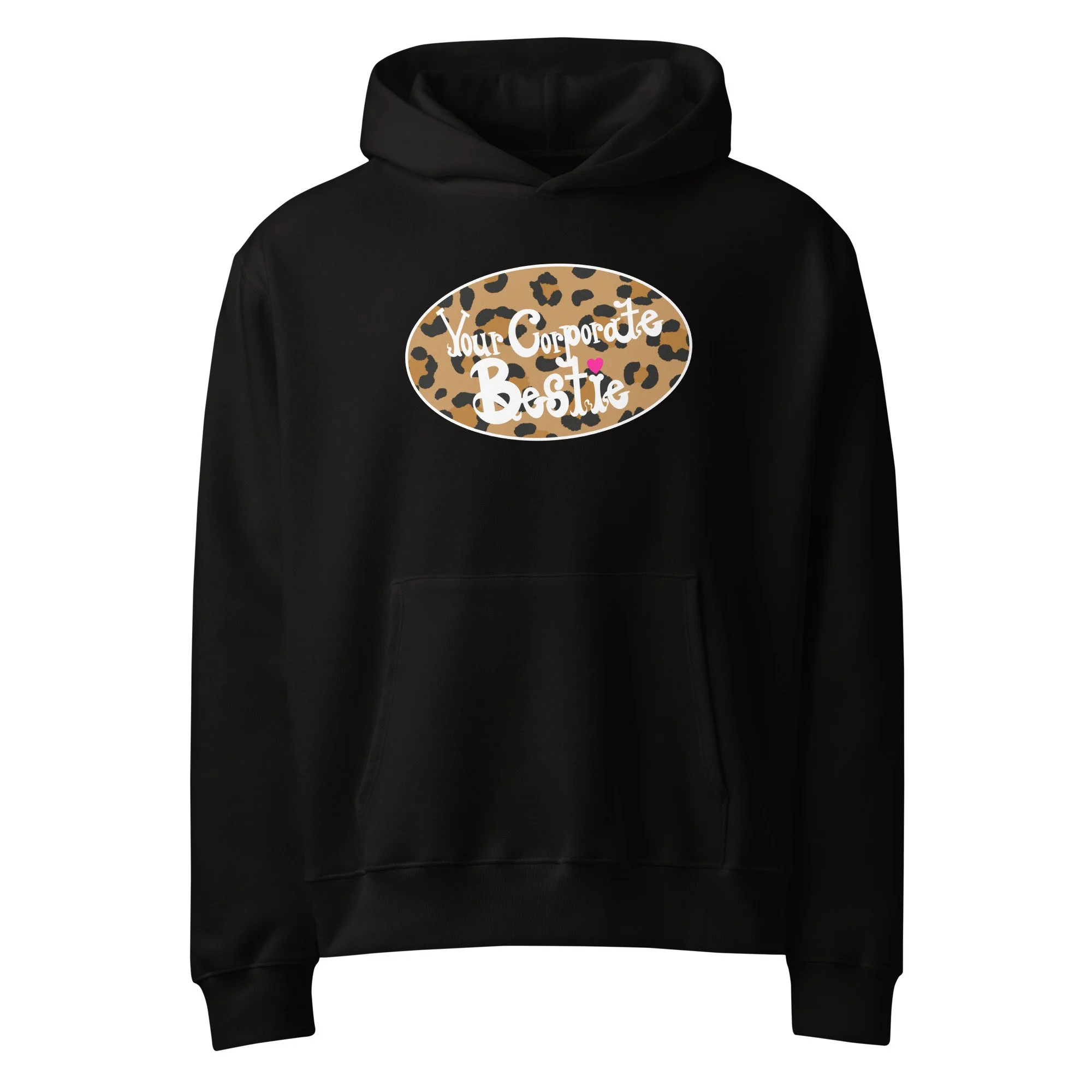 YCB Leopard Logo Oversized Hoodie