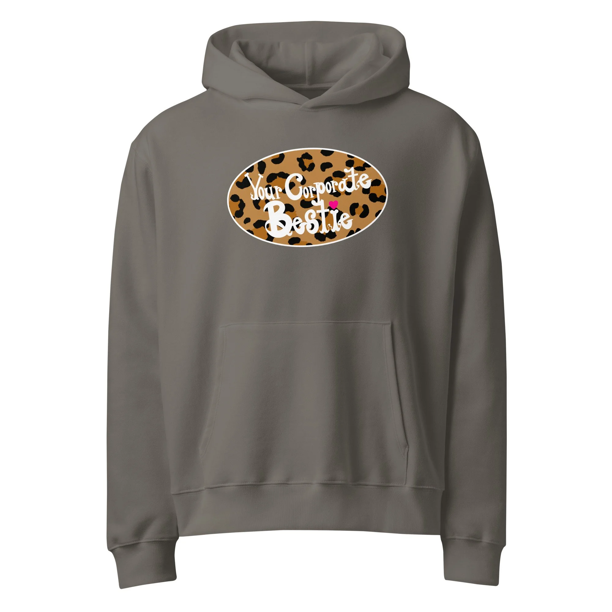 YCB Leopard Logo Oversized Hoodie