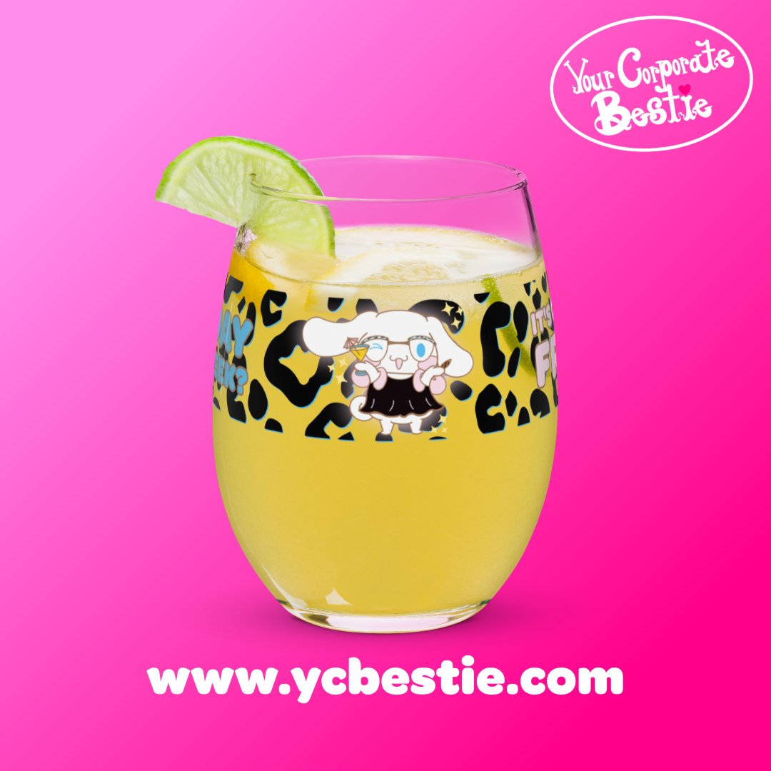 It's Crossfade Friday, Bestie! YCB Stemless Wine Glass