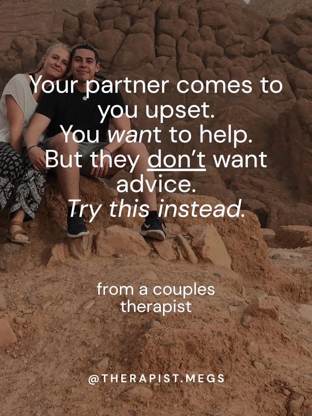 When your partner comes to you upset, the instinct to help is real and it comes from love.

But helping and fixing are different things. And for a lot of people what they need most in a hard moment isn&rsquo;t a solution. It&rsquo;s to feel understoo