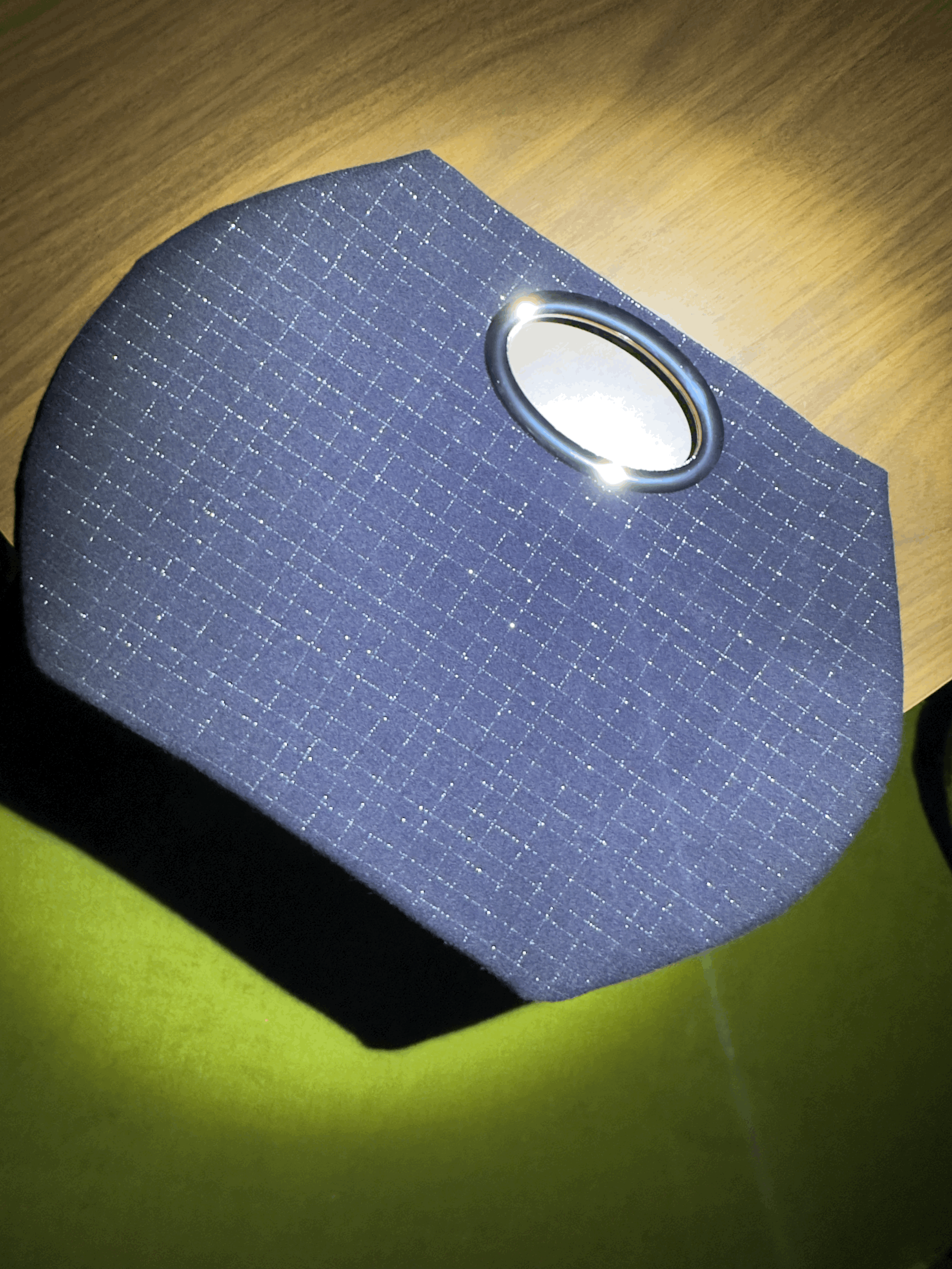 Black Wool Silver Metallic Thread