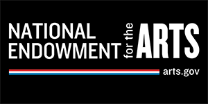 National Endowment for the Arts logo with text and a color stripe.