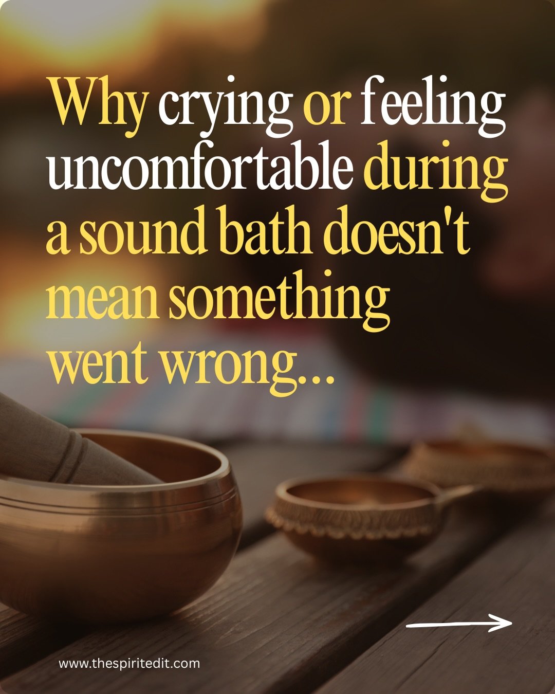 This might ruffle some feathers, but I think it needs to be said. 😐

Not every uncomfortable experience during a sound bath means something has gone wrong.

Lately, I&rsquo;ve seen a lot of conversations suggesting that if someone cries, feels restl