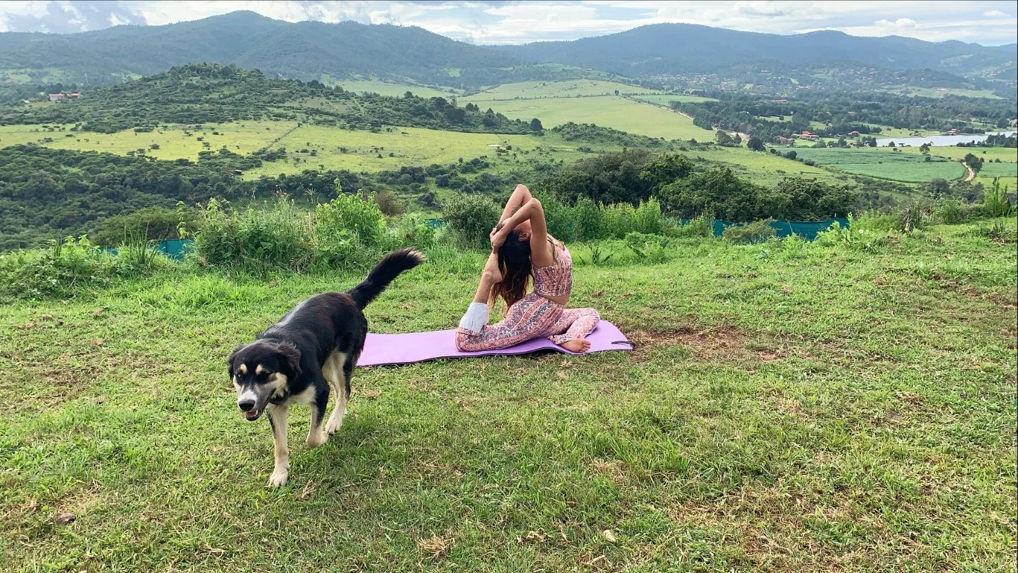 Monica during one of her Yoga retreats in Mexico