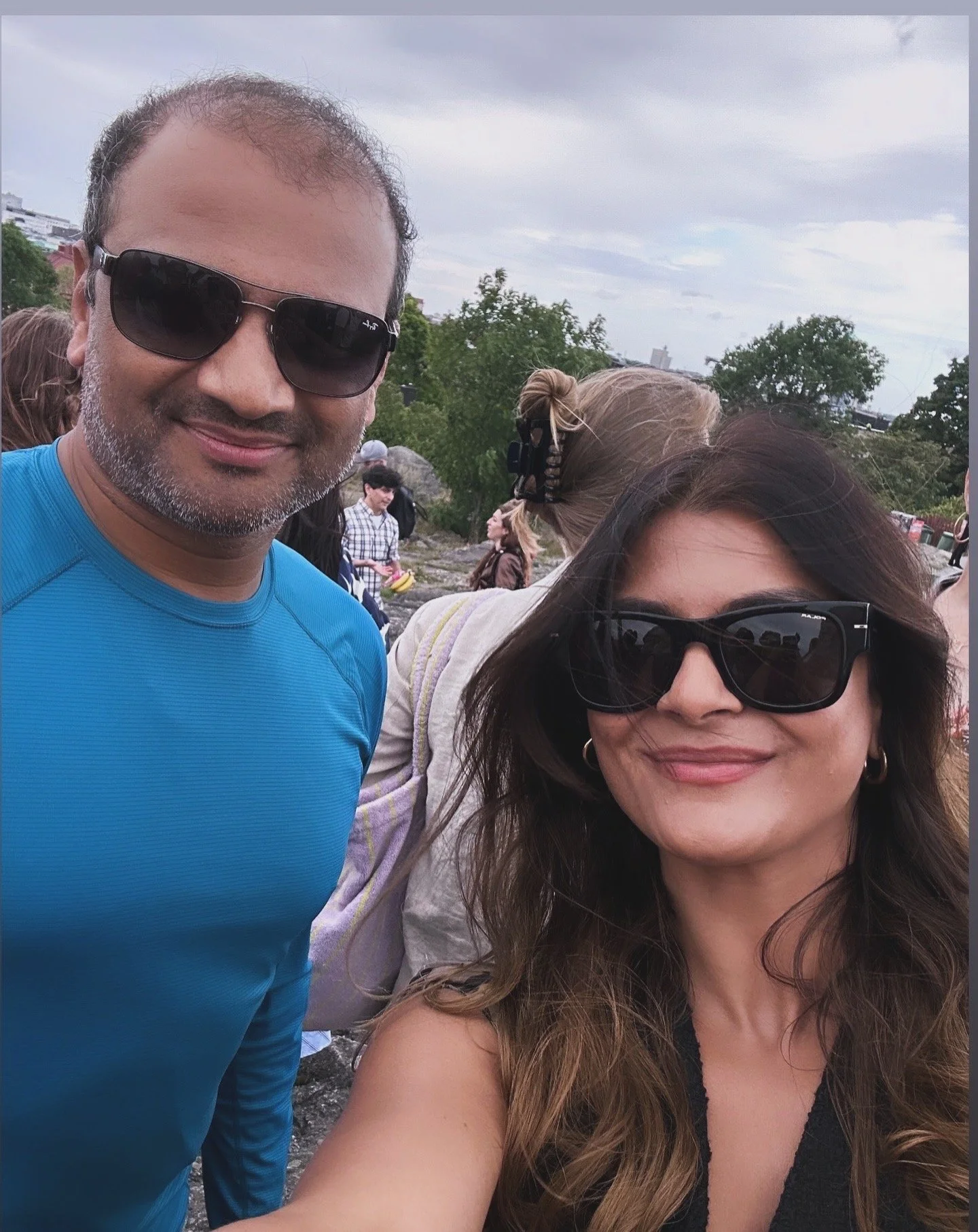 Monica with late Sharath Jois after completing workshop course in Stockholm, Sweden