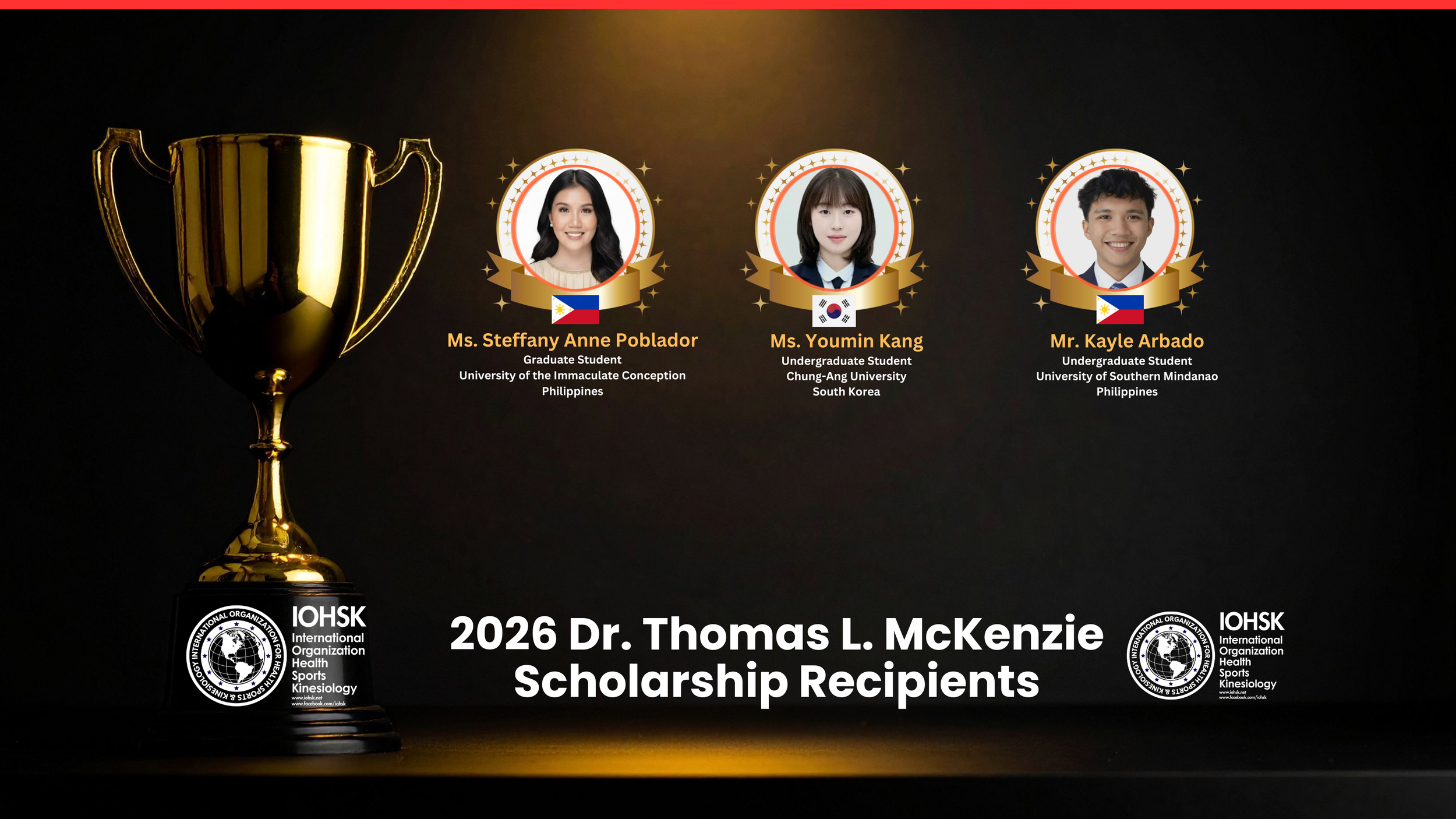 IOHSK Proudly Announces the 2026 Dr. Thomas L. McKenzie International Scholarship Recipients