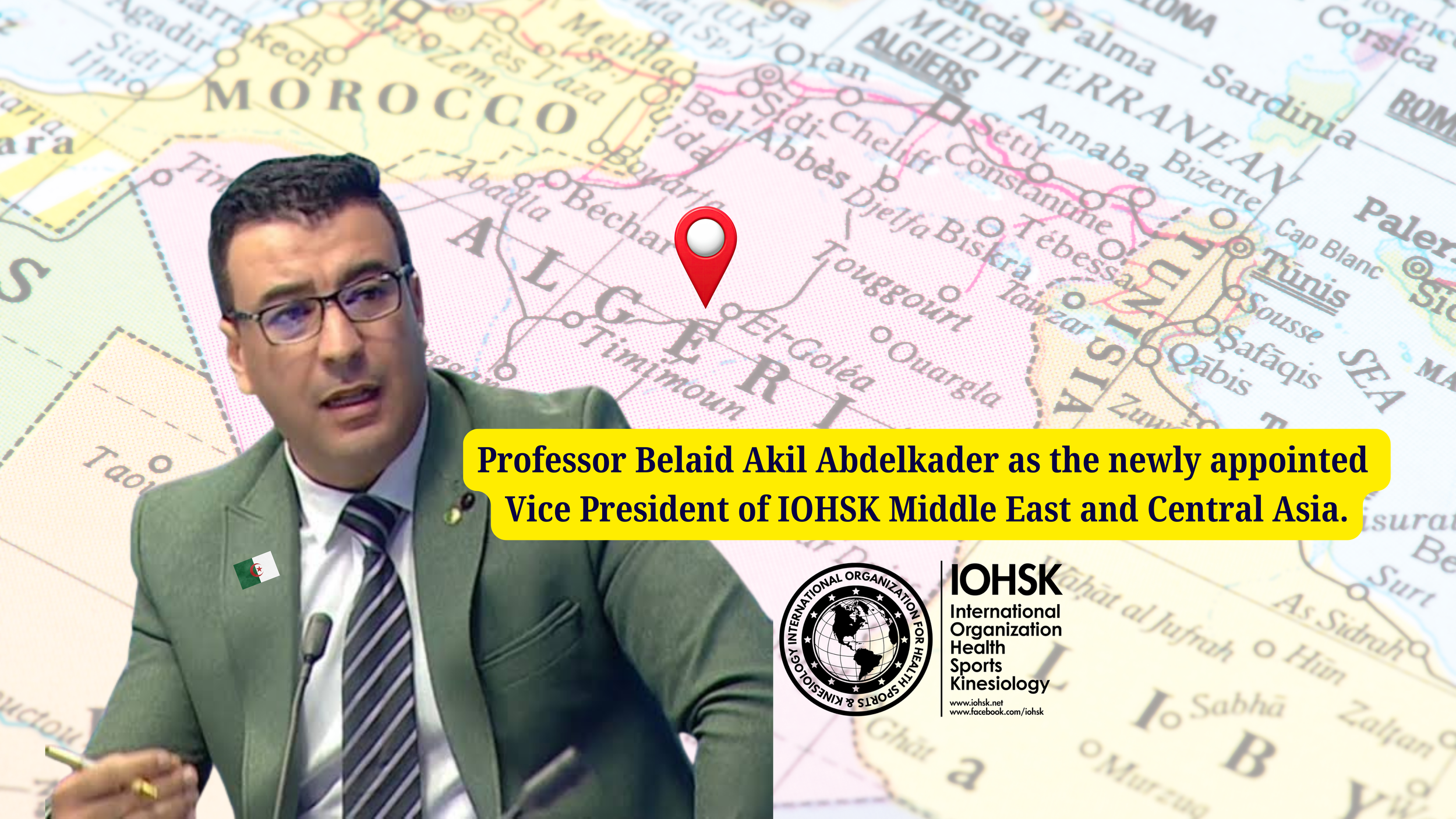 Professor Belaid Akil Abdelkader Named IOHSK Vice President for Middle East and Central Asia