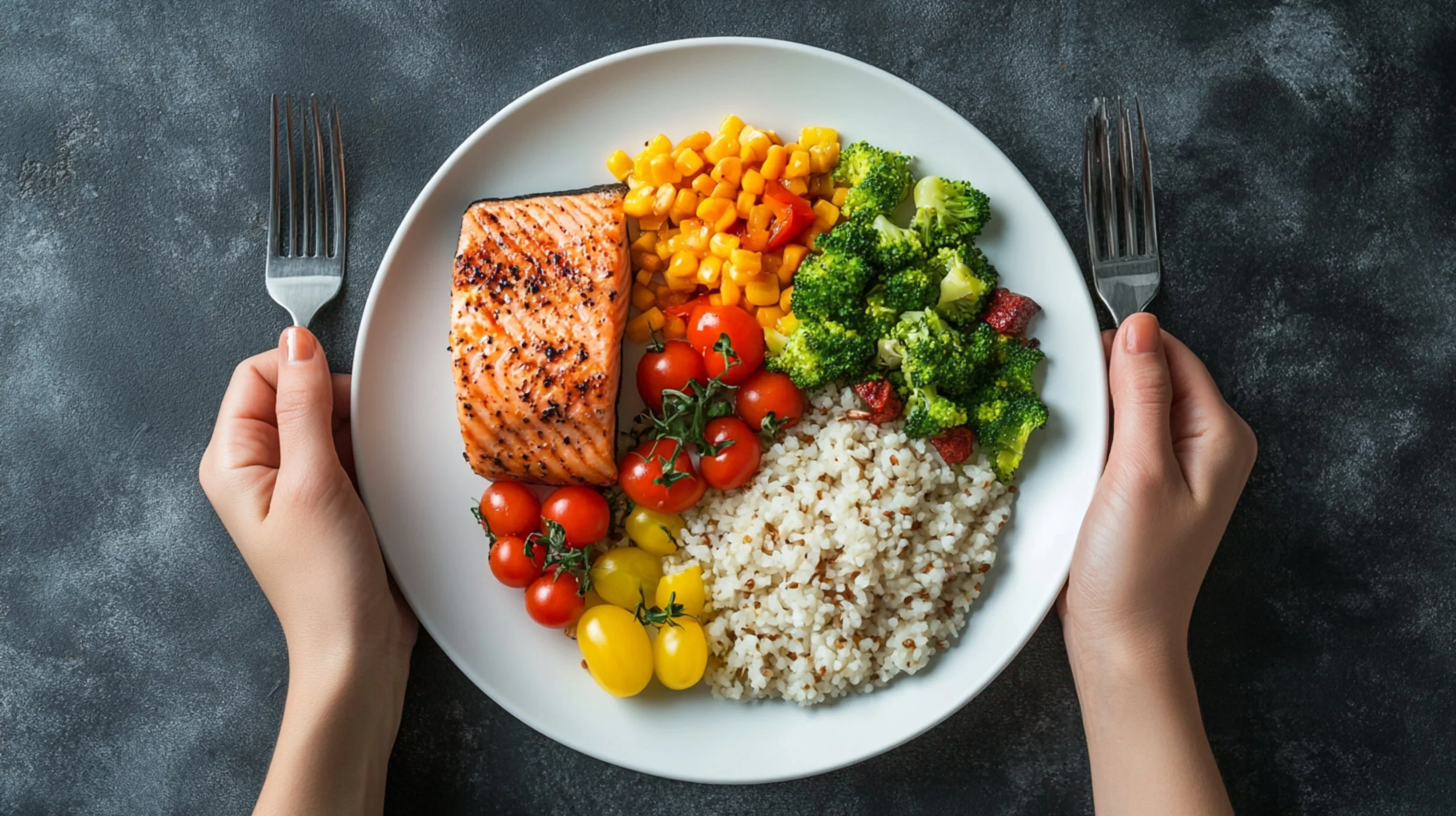 What foods should a balanced meal include?