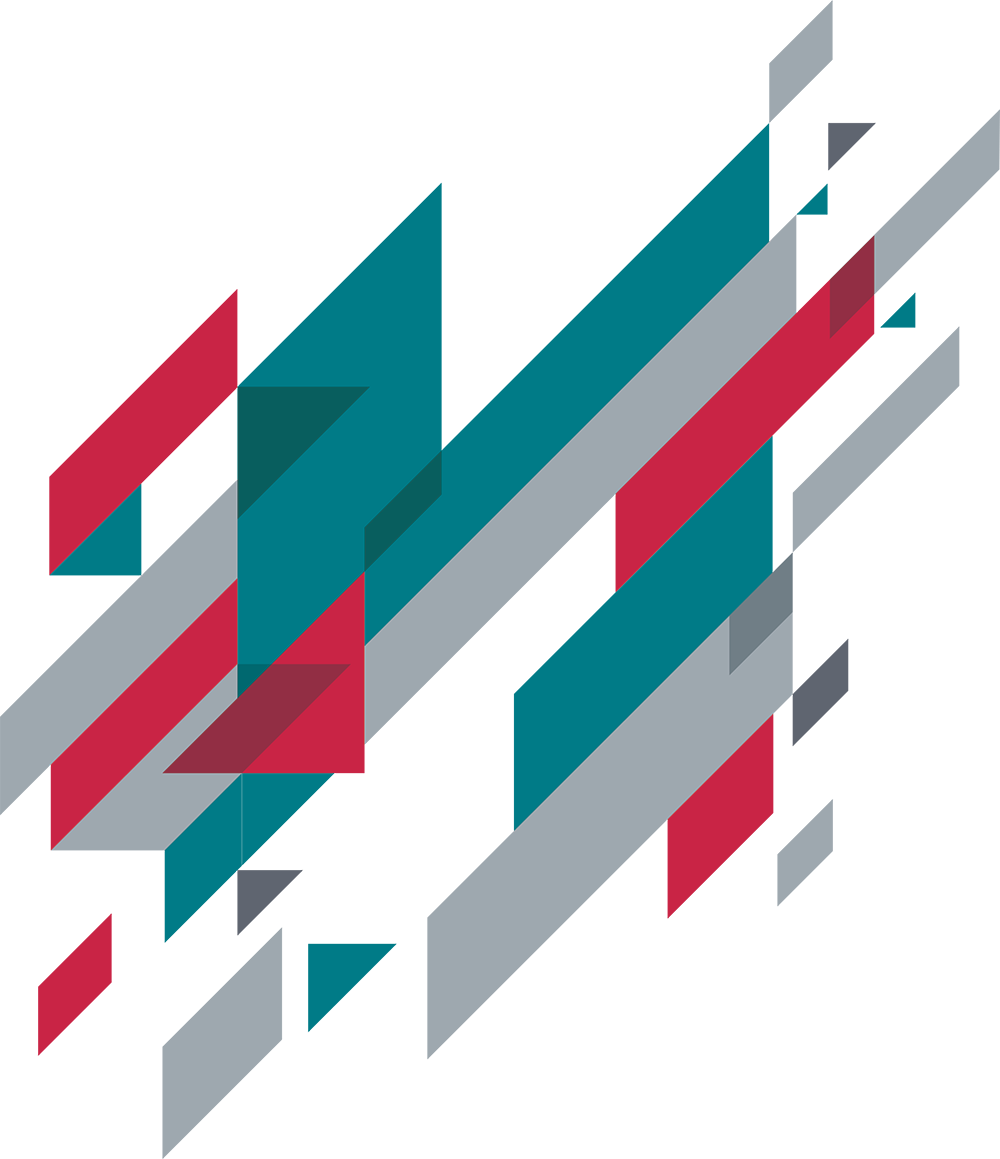 Abstract 3D colorful bar and line chart with data points and trend lines.