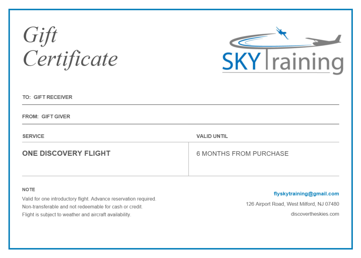 Discovery Flight – One Person