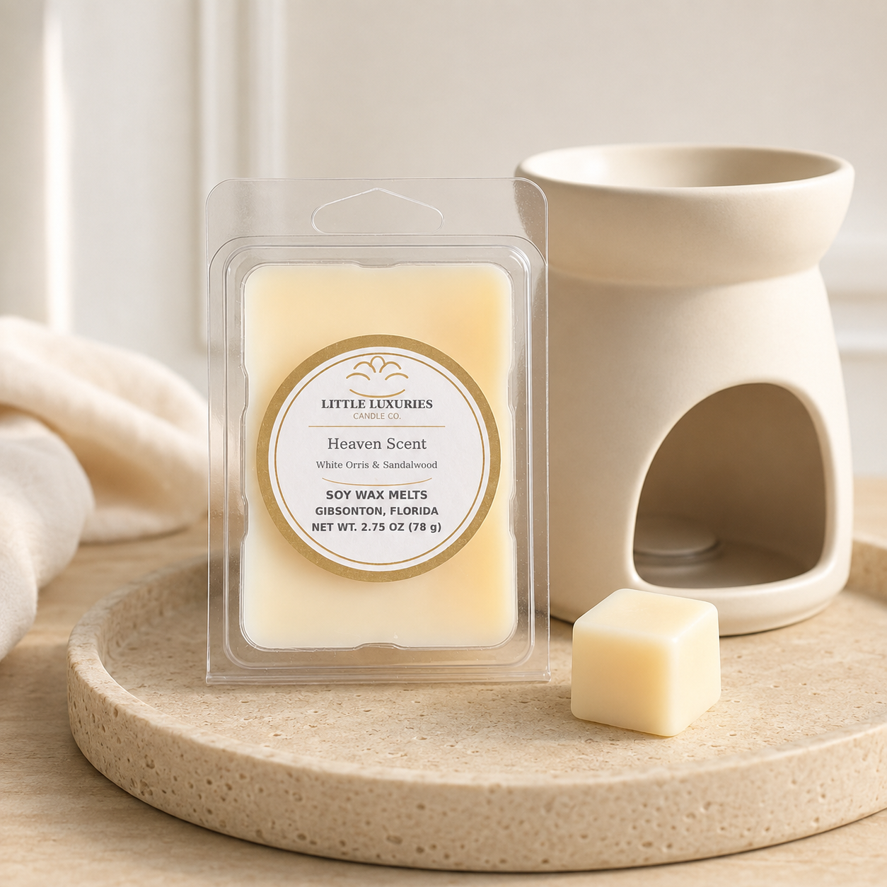 Heaven Scent wax melt photo 3- little luxuries candle company.png