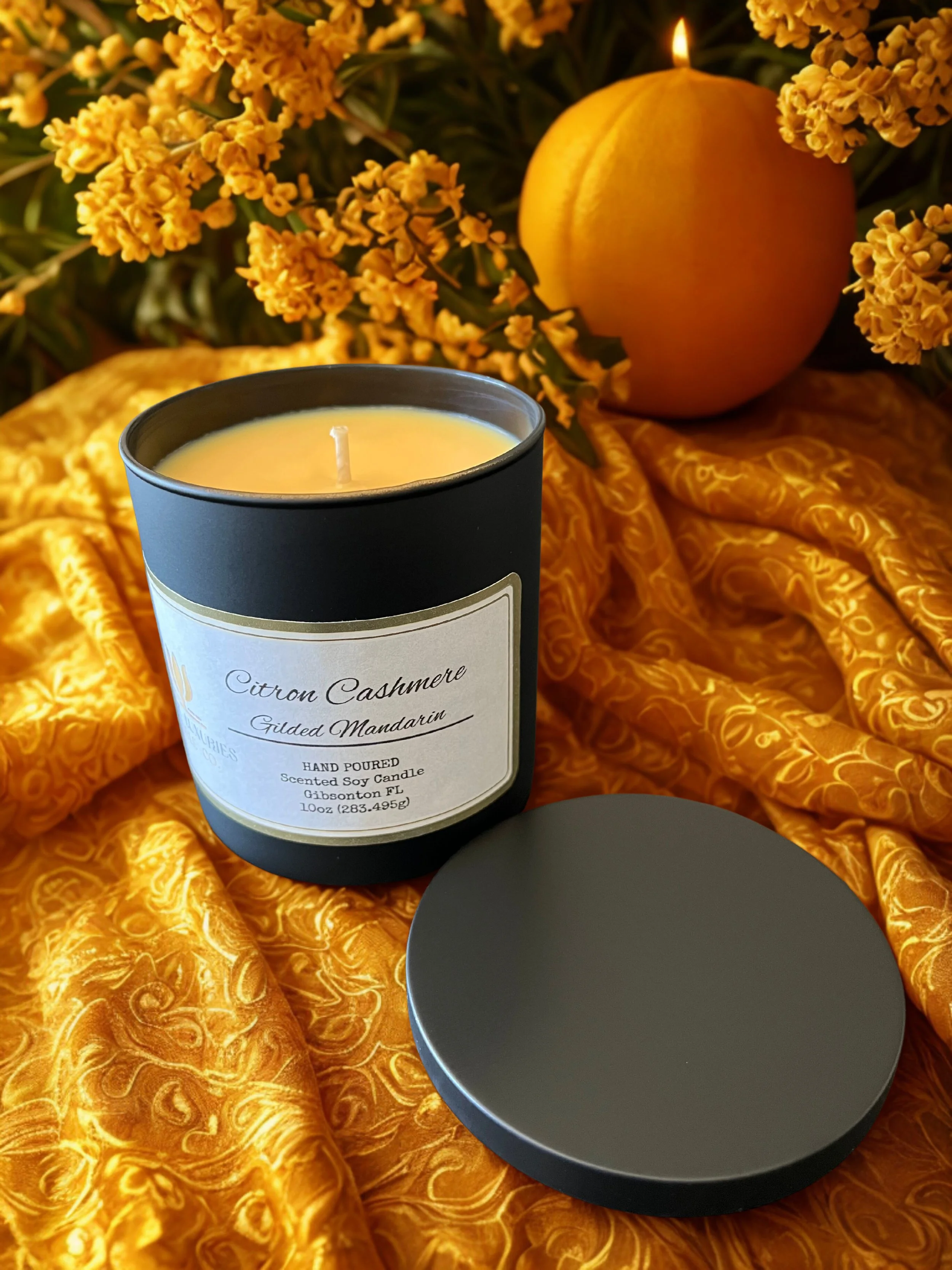 Citron Cashmere 12oz Matte Black Tumbler