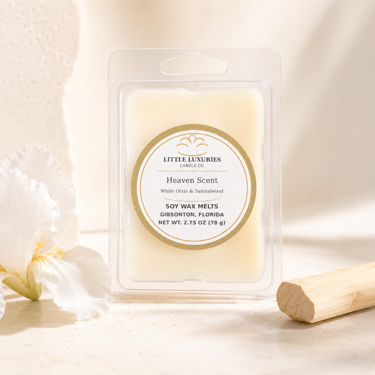 Heaven Scent wax melt photo 2- little luxuries candle company.png