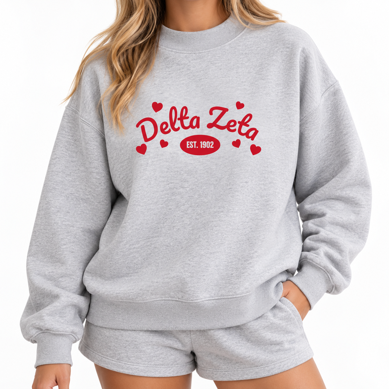 Delta Zeta Gray Mockneck Sweatshirt.png
