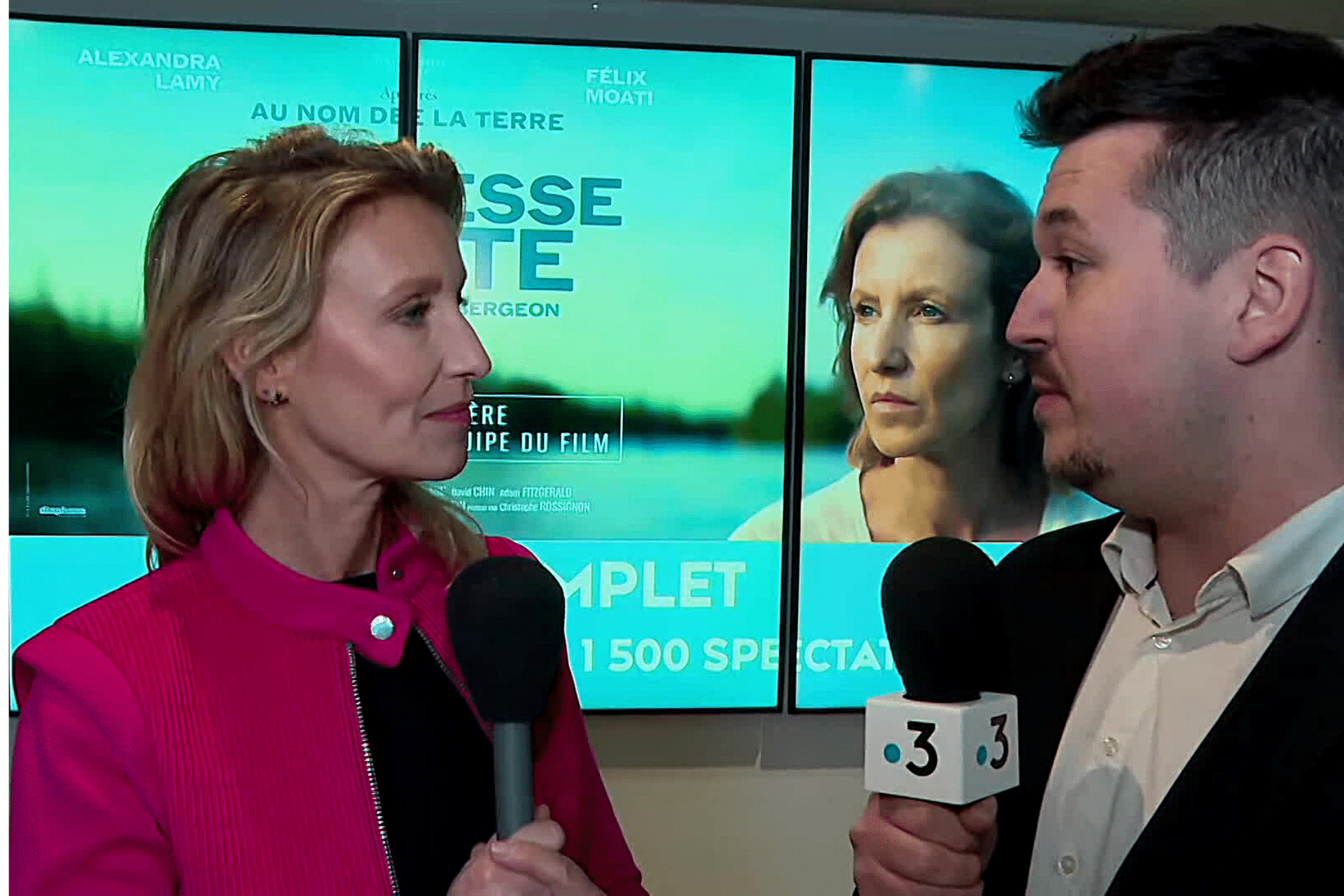 Alexandra Lamy - Interview France 3 et Brut - Film la Promesse Vert