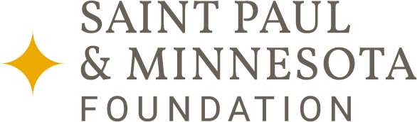 Logo for Saint Paul & Minnesota Foundation with a gold star symbol.