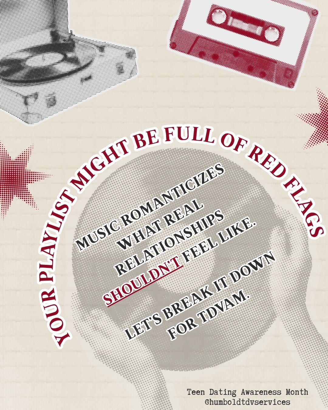 Your favorite songs might be hiding relationship red flags 🚩🎶

During Teen Dating Violence Awareness Month (TDVAM), we&rsquo;re getting real: music teaches teens what love looks like. Songs about obsession, jealousy, revenge, and &ldquo;I&rsquo;d d