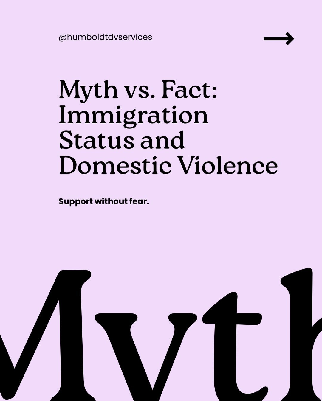 Immigrant survivors face unique barriers; including fear, isolation, and threats tied to immigration status.

This post breaks down common myths and shares the facts: you deserve safety and support, no matter your status.

HDVS is here to provide con