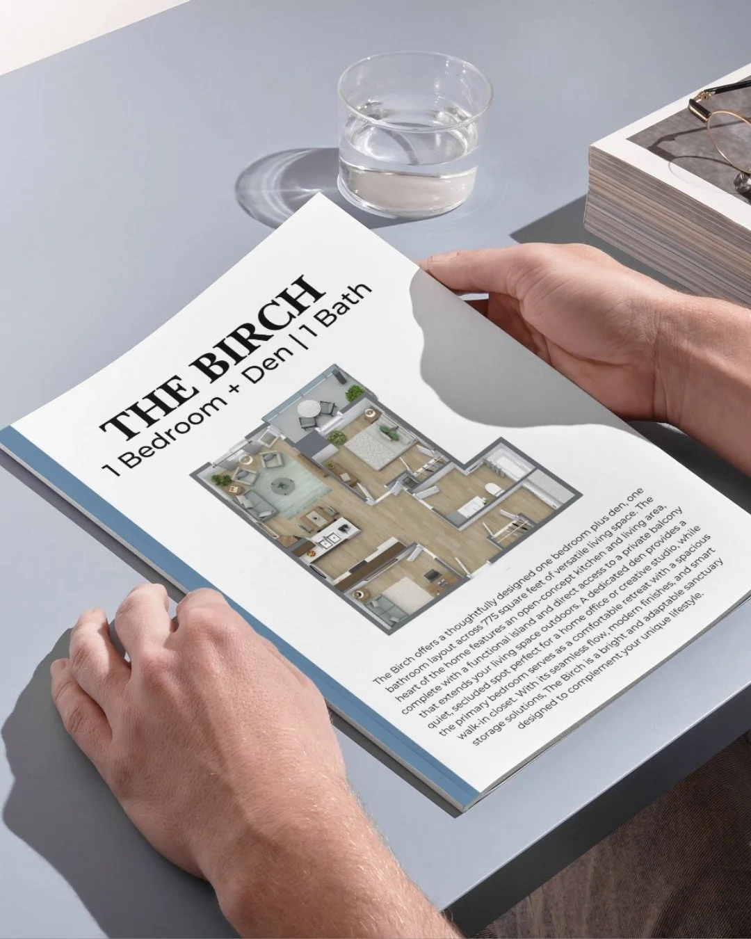 Looking for space that adapts to you? Meet The Birch 🌿⁠
⁠
This one-bedroom plus den, one-bathroom suite features an open-concept kitchen and living area, a private balcony, and a dedicated den perfect for work or creativity.⁠
⁠
Step out onto your ba