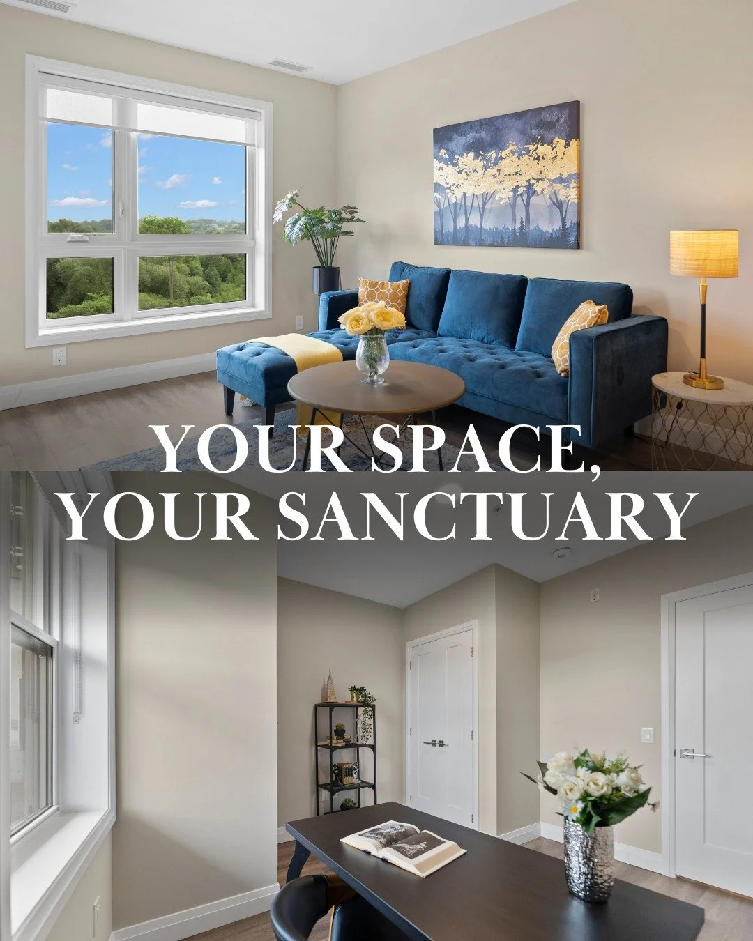 This is the Cedar, our 2-bedroom suite designed for everyday elevated living.⁠
⁠
With a bright living room and private study, this suite blends comfort, style, and functionality. ⁠
⁠
Every corner is designed to feel inviting, adaptable, and ready for