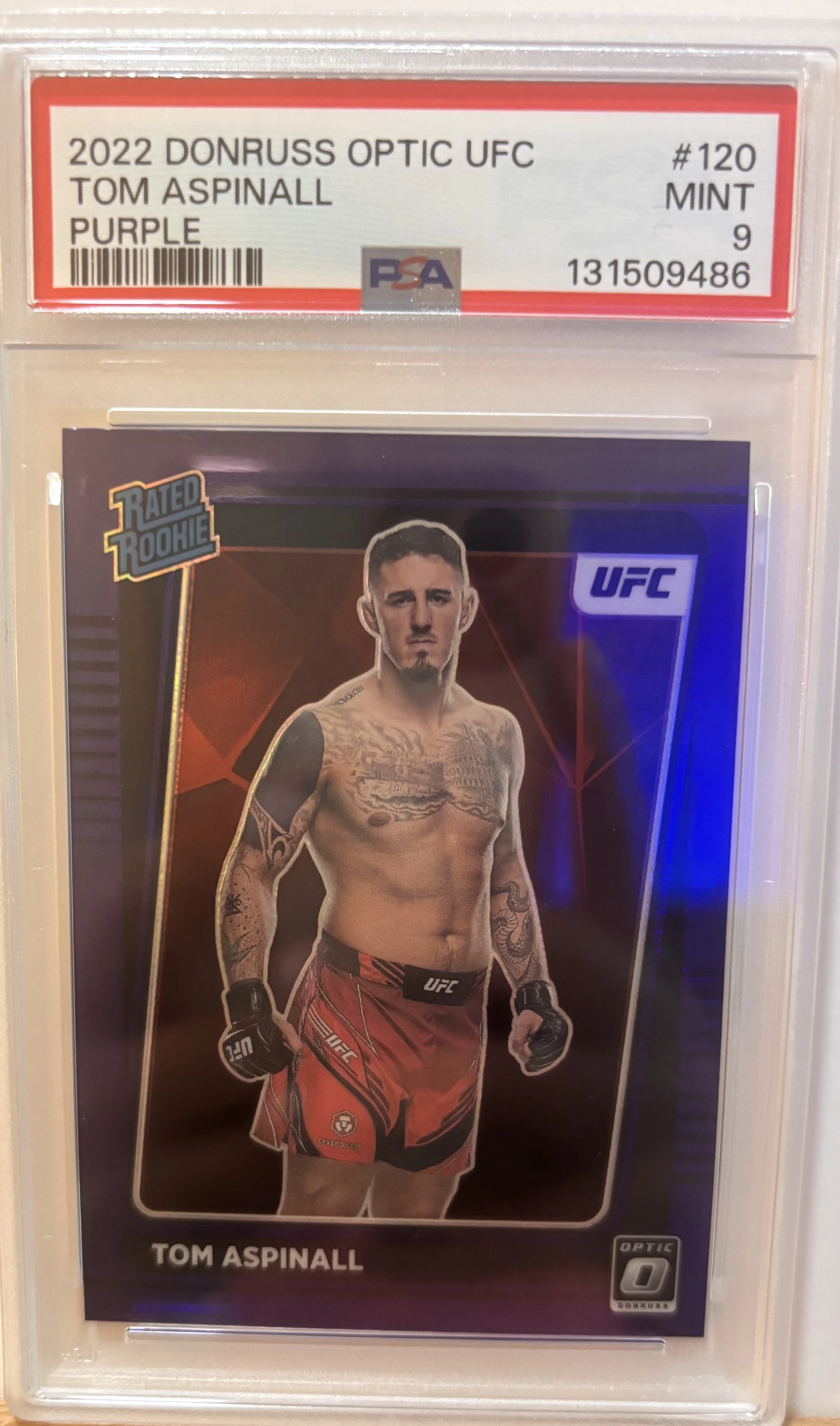 2022 PANINI - DONRUSS OPTIC UFC TOM ASPINALL RATED ROOKIE GRADED